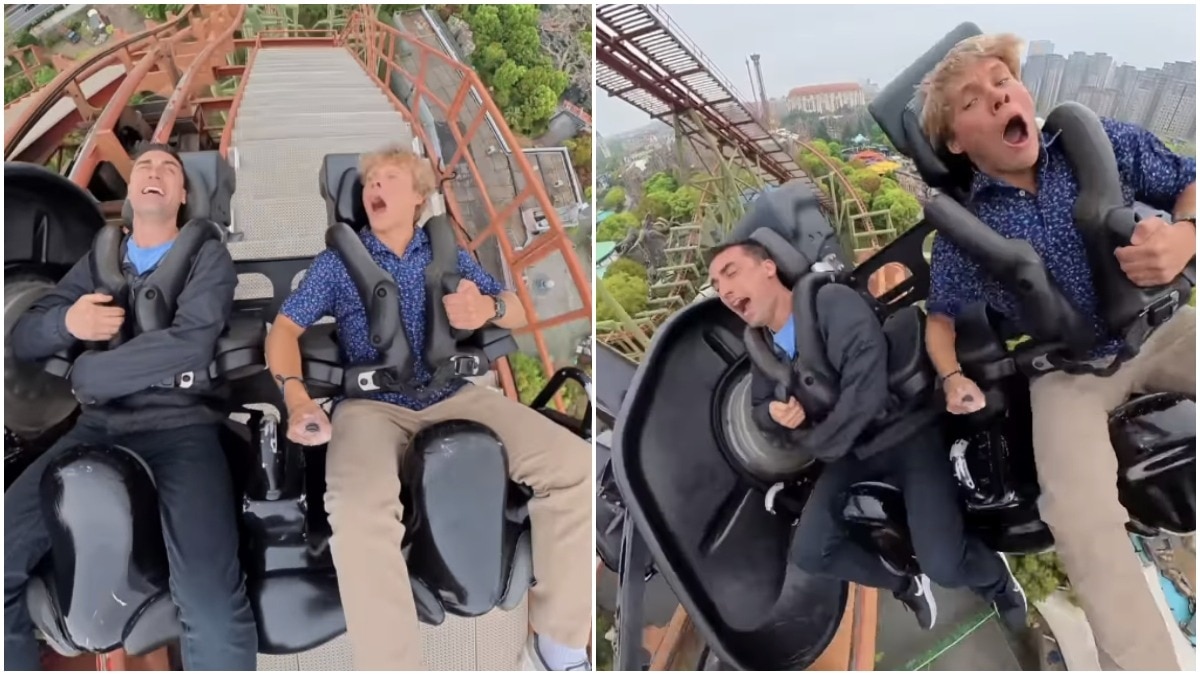 China’s scariest rollercoaster leaves 2 men screaming non-stop. Fancy a ride?